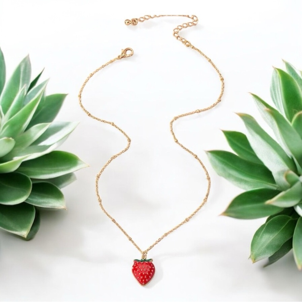 Strawberry Pendant Necklace